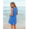 imageEkouaer Womens Sleeveless Swimwear Coverups TShirt Beach Dress Tank Bikini Cover Up with PrintAbluecoconut Palm