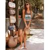 imageEkouaer Womens Sleeveless Swimwear Coverups TShirt Beach Dress Tank Bikini Cover Up with PrintAbrowncoconut Palm