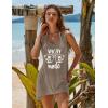 imageEkouaer Womens Sleeveless Swimwear Coverups TShirt Beach Dress Tank Bikini Cover Up with PrintAbrownglasses
