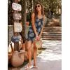 imageEkouaer Womens Sleeveless Swimwear Coverups TShirt Beach Dress Tank Bikini Cover Up with PrintBlack