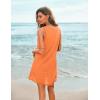 imageEkouaer Womens Sleeveless Swimwear Coverups TShirt Beach Dress Tank Bikini Cover Up with PrintOrange