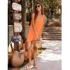 imageEkouaer Womens Sleeveless Swimwear Coverups TShirt Beach Dress Tank Bikini Cover Up with PrintOrange