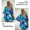 imageEkouaer Womens Swimsuit Cover Up 34 Bell Sleeve Beachwear Coverups Deep VNeck Bikini Beach Dress S3XLTie Dye