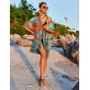 imageEkouaer Womens Swimsuit Cover Up 34 Sleeve Beachwear Bikini Coverups Button Down Oversized Cover Up Shirt S3XLPat5leaf