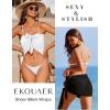 imageEkouaer 2 Pcs Sarong Coverups for Women Beach Wrap Skirt Chiffon Swimsuit Coverup for Swimwear SXXLAblackwhite