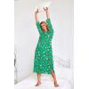 imageEkouaer Sleepwear Women Long Sleeve Hooded Nightgown Contrast Color Full Length Loungewear with Pocket S4XLGreen Christmas Pattern