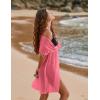 imageEkouaer Womens Chiffon Sheer Cardigan Cover UpsOrange Pink