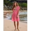 imageEkouaer Womens Chiffon Sheer Cardigan Cover UpsOrange Pink