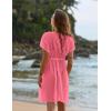 imageEkouaer Womens Chiffon Sheer Cardigan Cover UpsOrange Pink