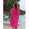imageEkouaer Womens Chiffon Sheer Cardigan Cover UpsPeach Pink