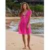 imageEkouaer Womens Chiffon Sheer Cardigan Cover UpsPeach Pink