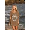 imageEkouaer Womens Swimsuit Beach Cover Up Short Sleeve Cover Ups for Swimwear Bathing Suit Coverups SXXXLBrown Coconut Tree  Letter