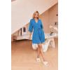 imageEkouaer Robes for Women Waffle Knit Bathrobe Soft Lightweight Knee Length Loungewear SXXLBlue