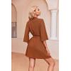 imageEkouaer Robes for Women Waffle Knit Bathrobe Soft Lightweight Knee Length Loungewear SXXLCaramel Colour