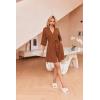 imageEkouaer Robes for Women Waffle Knit Bathrobe Soft Lightweight Knee Length Loungewear SXXLCaramel Colour