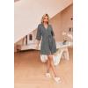 imageEkouaer Robes for Women Waffle Knit Bathrobe Soft Lightweight Knee Length Loungewear SXXLDark Grey