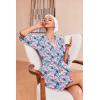 imageEkouaer Robes for Women Waffle Knit Bathrobe Soft Lightweight Knee Length Loungewear SXXLFloral Red Purple