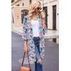 imageEkouaer Robes for Women Waffle Knit Bathrobe Soft Lightweight Knee Length Loungewear SXXLFloral Red Purple