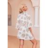 imageEkouaer Robes for Women Waffle Knit Bathrobe Soft Lightweight Knee Length Loungewear SXXLFloral White