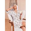 imageEkouaer Robes for Women Waffle Knit Bathrobe Soft Lightweight Knee Length Loungewear SXXLFloral White