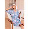 imageEkouaer Robes for Women Waffle Knit Bathrobe Soft Lightweight Knee Length Loungewear SXXLFloral White Pink
