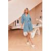imageEkouaer Robes for Women Waffle Knit Bathrobe Soft Lightweight Knee Length Loungewear SXXLLight Blue