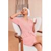 imageEkouaer Robes for Women Waffle Knit Bathrobe Soft Lightweight Knee Length Loungewear SXXLLight Pink