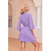 imageEkouaer Robes for Women Waffle Knit Bathrobe Soft Lightweight Knee Length Loungewear SXXLLilac