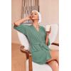 imageEkouaer Robes for Women Waffle Knit Bathrobe Soft Lightweight Knee Length Loungewear SXXLMint Green