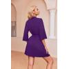 imageEkouaer Robes for Women Waffle Knit Bathrobe Soft Lightweight Knee Length Loungewear SXXLPurple