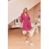 imageEkouaer Robes for Women Waffle Knit Bathrobe Soft Lightweight Knee Length Loungewear SXXLRose