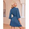 imageEkouaer Robes for Women Waffle Knit Bathrobe Soft Lightweight Knee Length Loungewear SXXLRoyal Blue
