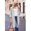 imageEkouaer Robes for Women Waffle Knit Bathrobe Soft Lightweight Knee Length Loungewear SXXLStar Gray