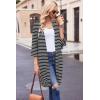 imageEkouaer Robes for Women Waffle Knit Bathrobe Soft Lightweight Knee Length Loungewear SXXLWhite Stripe