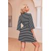 imageEkouaer Robes for Women Waffle Knit Bathrobe Soft Lightweight Knee Length Loungewear SXXLWhite Stripe
