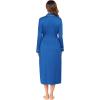 imageEkouaer Women Kimono Robes Full Length Knit Bathrobe Lightweight Soft Sleepwear Vneck Casual Ladies Loungewear SXXLBlue