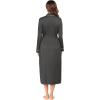 imageEkouaer Women Kimono Robes Full Length Knit Bathrobe Lightweight Soft Sleepwear Vneck Casual Ladies Loungewear SXXLDark Gray