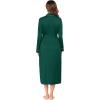 imageEkouaer Women Kimono Robes Full Length Knit Bathrobe Lightweight Soft Sleepwear Vneck Casual Ladies Loungewear SXXLDark Green
