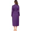 imageEkouaer Women Kimono Robes Full Length Knit Bathrobe Lightweight Soft Sleepwear Vneck Casual Ladies Loungewear SXXLDeep Purple