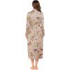 imageEkouaer Women Kimono Robes Full Length Knit Bathrobe Lightweight Soft Sleepwear Vneck Casual Ladies Loungewear SXXLFloral Beige