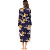 imageEkouaer Women Kimono Robes Full Length Knit Bathrobe Lightweight Soft Sleepwear Vneck Casual Ladies Loungewear SXXLFloral Deep Blue