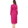 imageEkouaer Women Kimono Robes Full Length Knit Bathrobe Lightweight Soft Sleepwear Vneck Casual Ladies Loungewear SXXLHot Pink