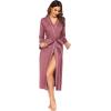 imageEkouaer Women Kimono Robes Full Length Knit Bathrobe Lightweight Soft Sleepwear Vneck Casual Ladies Loungewear SXXLPurplish Red