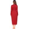 imageEkouaer Women Kimono Robes Full Length Knit Bathrobe Lightweight Soft Sleepwear Vneck Casual Ladies Loungewear SXXLRed