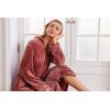 imageEkouaer Womens Zip Up Robe Fleece Bathrobe Long Zipper Lounger Warm Housecoat Long Sleeve Nightgown with Pockets SXXLCaramel