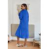 imageEkouaer Womens Zip Up Robe Fleece Bathrobe Long Zipper Lounger Warm Housecoat Long Sleeve Nightgown with Pockets SXXLDeep Sky Blue