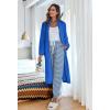 imageEkouaer Womens Zip Up Robe Fleece Bathrobe Long Zipper Lounger Warm Housecoat Long Sleeve Nightgown with Pockets SXXLDeep Sky Blue