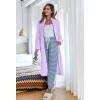 imageEkouaer Womens Zip Up Robe Fleece Bathrobe Long Zipper Lounger Warm Housecoat Long Sleeve Nightgown with Pockets SXXLLavender