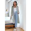 imageEkouaer Womens Zip Up Robe Fleece Bathrobe Long Zipper Lounger Warm Housecoat Long Sleeve Nightgown with Pockets SXXLLight Grey