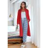 imageEkouaer Womens Zip Up Robe Fleece Bathrobe Long Zipper Lounger Warm Housecoat Long Sleeve Nightgown with Pockets SXXLRed